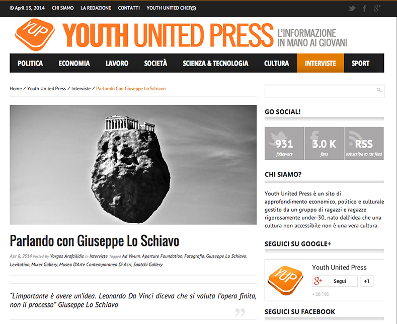 Giuseppe Lo Schiavo on Youth United Press